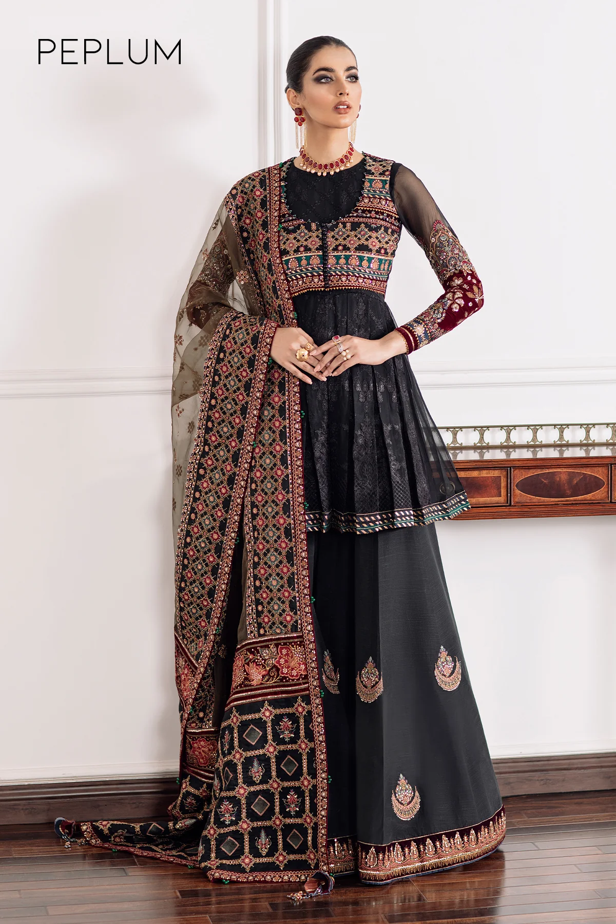 EMBROIDERED CHIFFON CH09-04 UNSTITCHED - Image 12