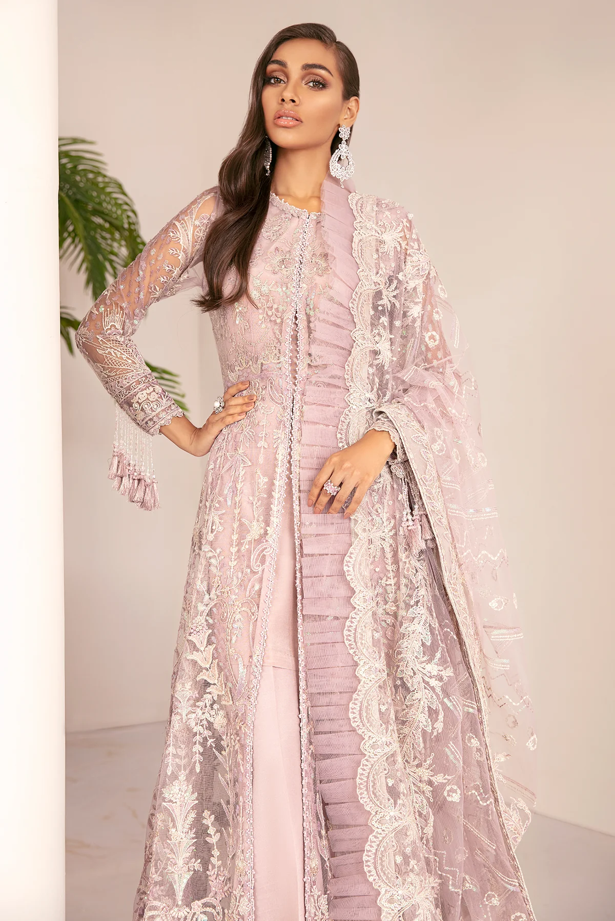 EMBROIDERED NET CH08-01 UNSTITCHED - Image 9