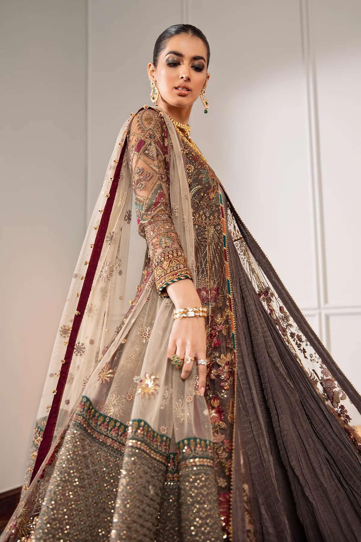 EMBROIDERED NET CH09-02 UNSTITCHED - Image 9