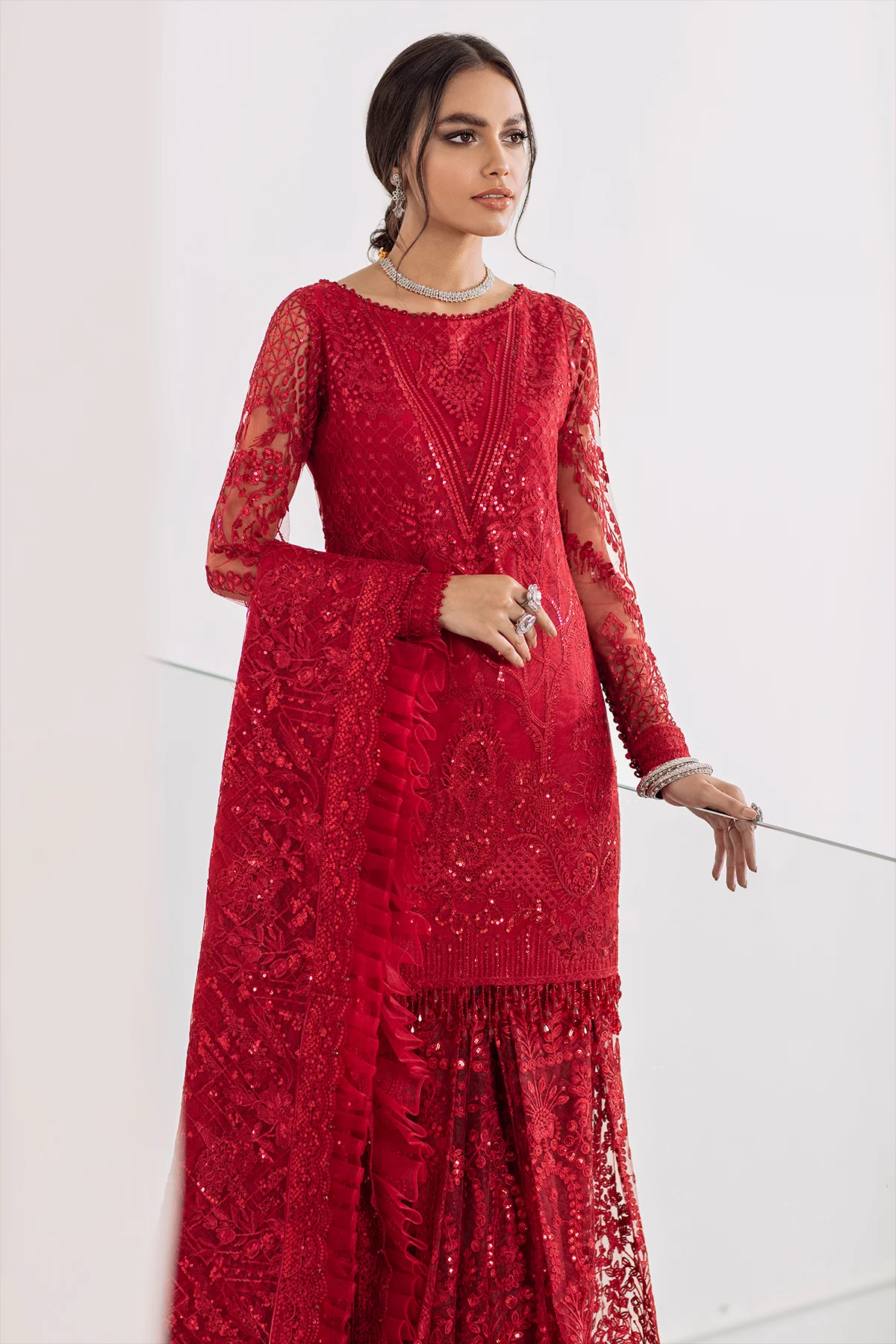 EMBROIDERED NET CH09-06 UNSTITCHED - Image 8