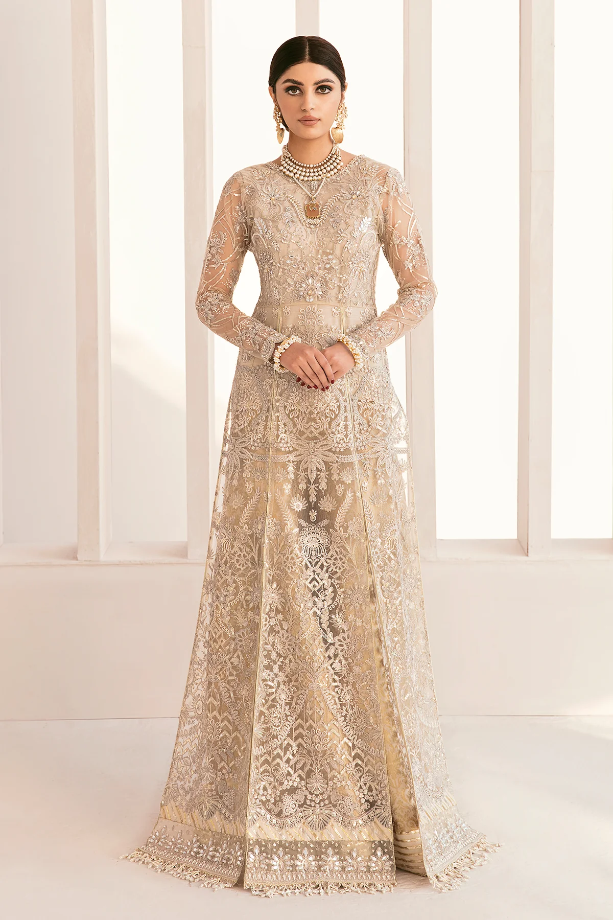 EMBROIDERED NET CH11-03 UNSTITCHED - Image 10