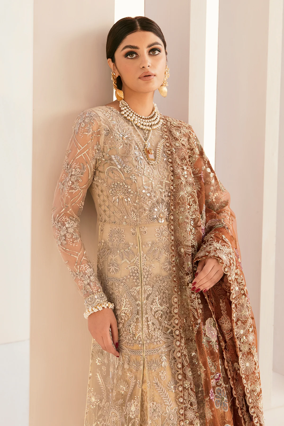 EMBROIDERED NET CH11-03 UNSTITCHED - Image 12