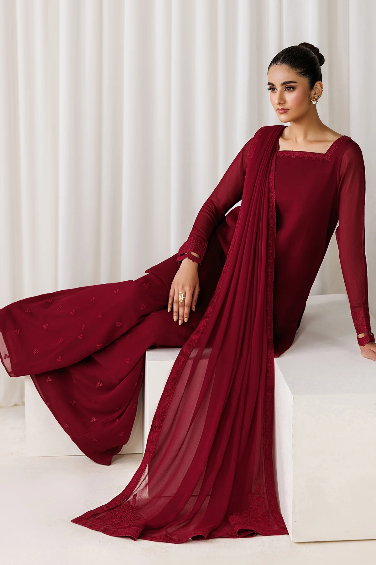 PLAIN CHIFFON DUPATTA-107 - Image 3